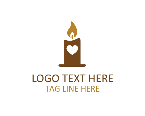 Soft Circle Candle Logo
