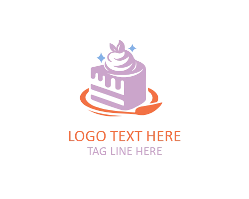 Soft Cream Cake Slice Logo