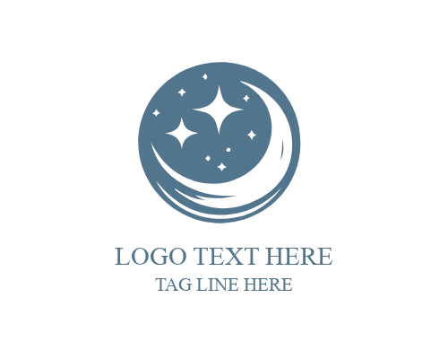 Soft Crescent Night Moon Logo for Gentle Brands