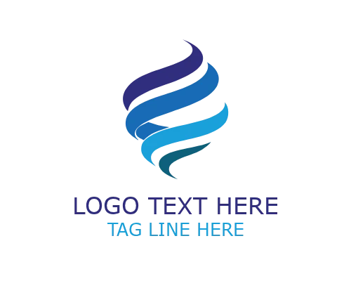Soft Curve Abstract Ribbon Logo for Elegant Branding
