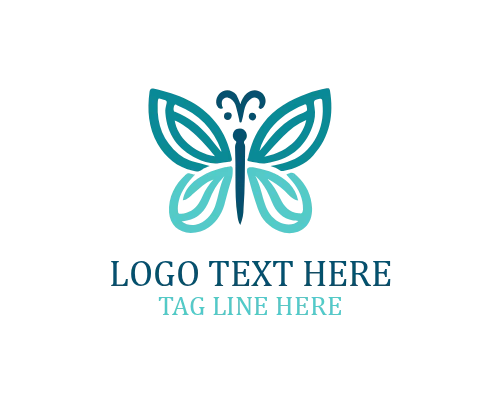 Soft Curve Butterfly Logo