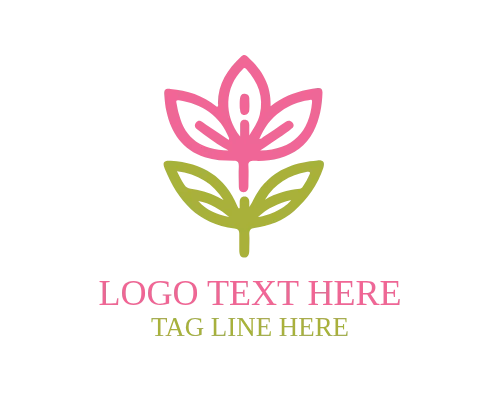 Soft Curve Linear Rose Logo