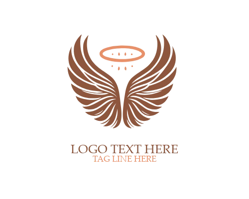  Soft Feather Angel Wings Logo