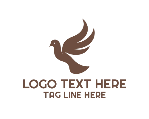 Soft Feather Dove Elegant Bird Logo