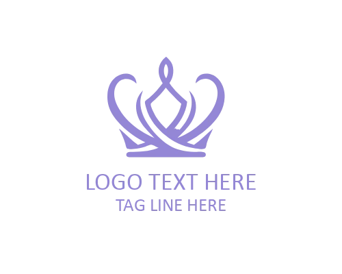 Soft Feminine Crown Logo for Beauty and Lifestyle Brands