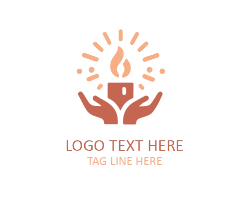 Soft Flame Candle Logo Design