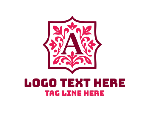 Soft Floral Letter A Logo