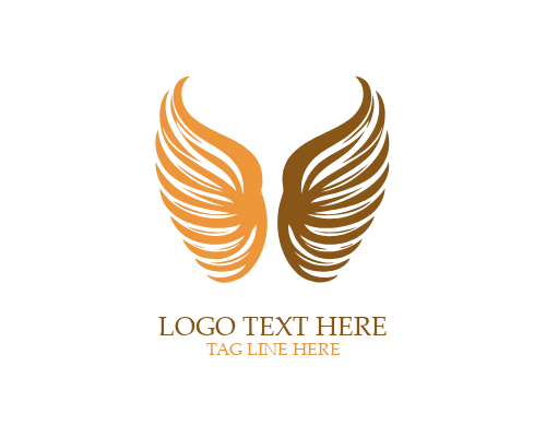 Soft Glow Angel Wings Logo