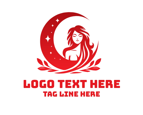 Soft Glow Moon Woman Logo