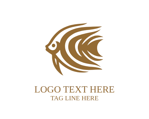  Soft Gradient Tropical Fish Flat Logo