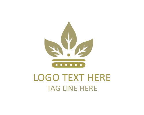 Soft Leaf Crown Logo for Gentle Natural Branding