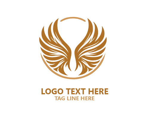  Soft Line Angel Wings Logo