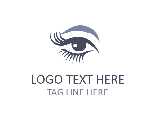Soft Line Art Eye Lashes Logo