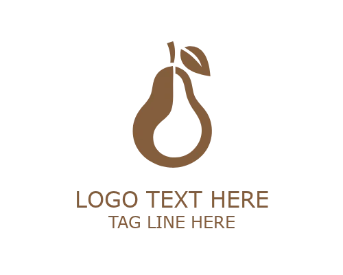Soft Line Flat Pear Logo
