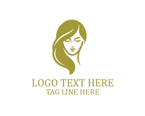 Soft Line Lady Face Logo