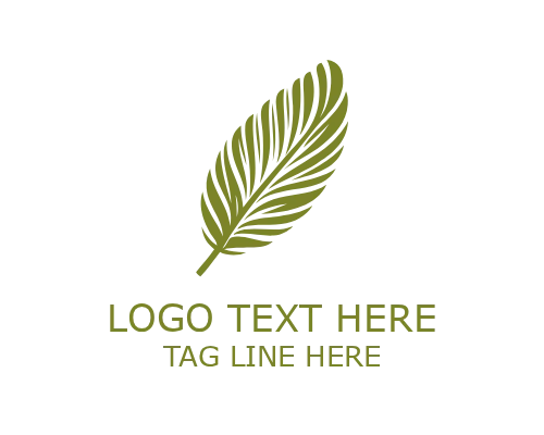 Soft Line Minimalist Feather Logo for Gentle Branding