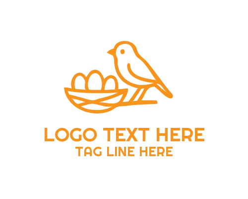 Soft Line Nest Bird Logo