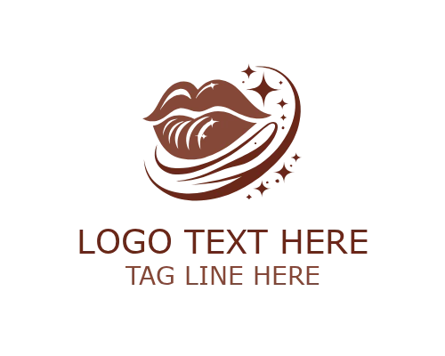 Soft Lips Symbol Logo for Beauty and Cosmetic Branding