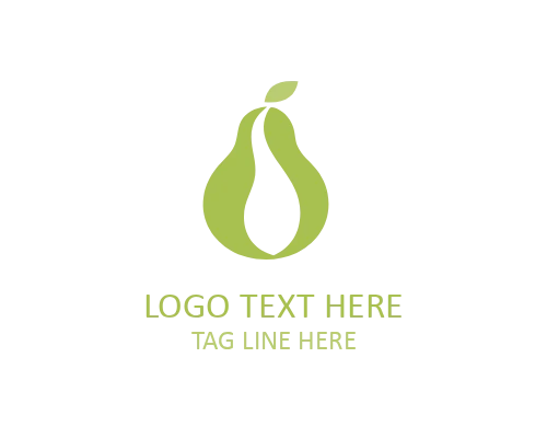 Soft Minimal Pear Logo for Gentle Branding and Modern Organic Businesses
