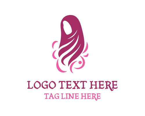 Soft Minimal Veiled Hijab Woman Logo