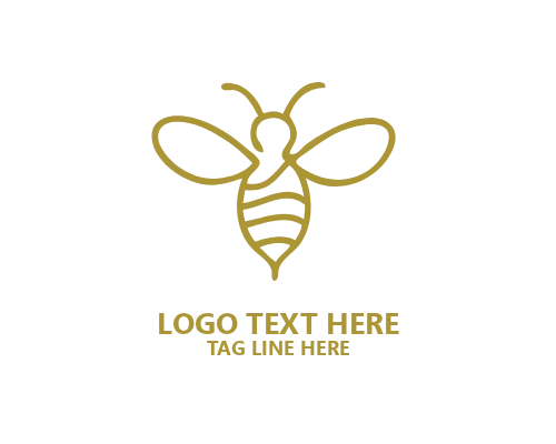 Soft Modern Honey Bee Logo
