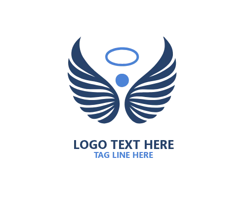 Soft Outline Angel Wings Logo