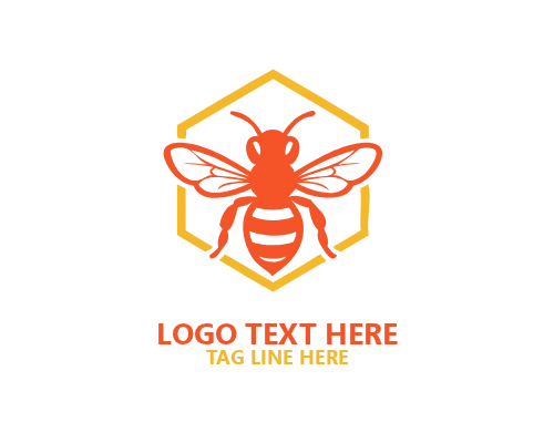 Soft Outline Honey Bee Logo