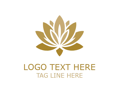Soft Outline Lotus Floral Logo for Feminine Beauty Branding