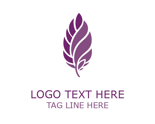 Soft Outline Minimalist Feather Logo for Gentle Branding
