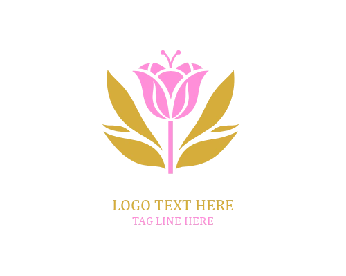 Soft Outline Tulip Logo