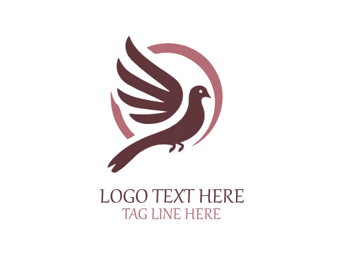 Soft Pastel Pigeon Logo for Calm and Gentle Brands