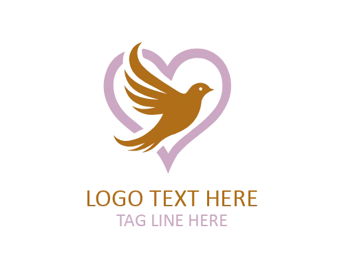 Soft Romance Love Bird Logo