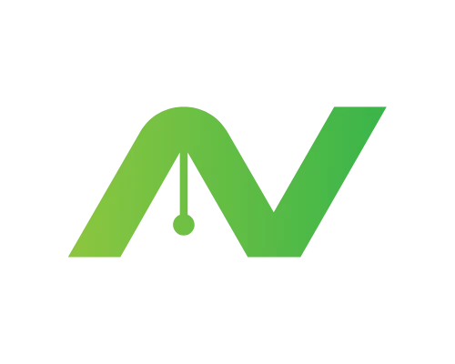 Soft Rounded Letter N Pen Logo