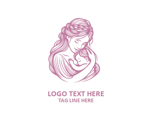  Soft Silhouette Mom And Baby Logo
