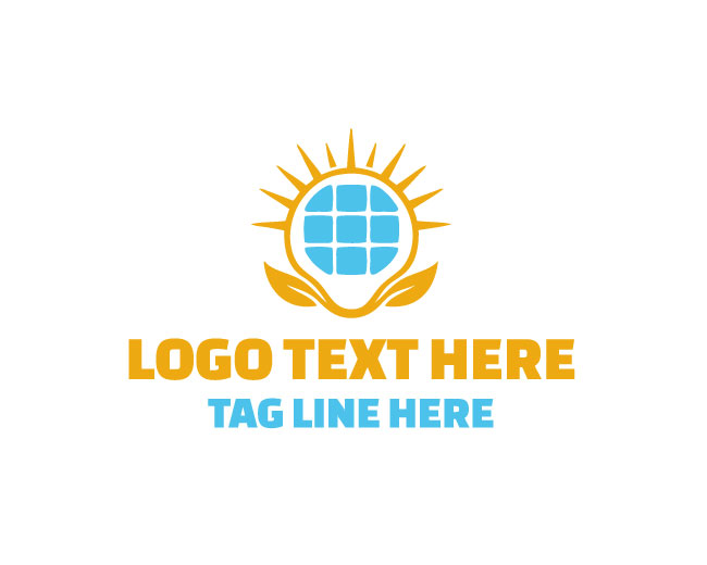 Solar Energy Electric Power Logo