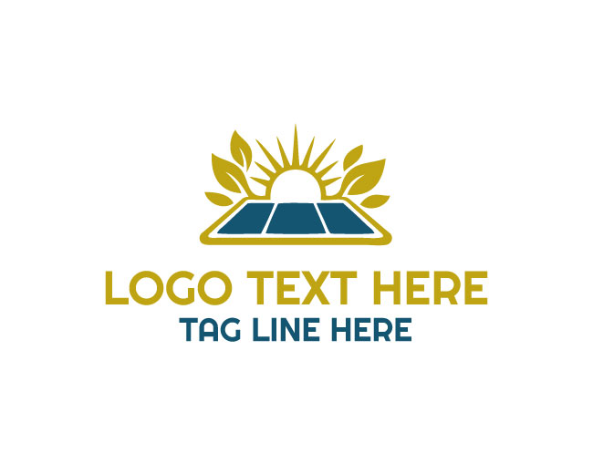 Solar Energy Electricity Industry Logo