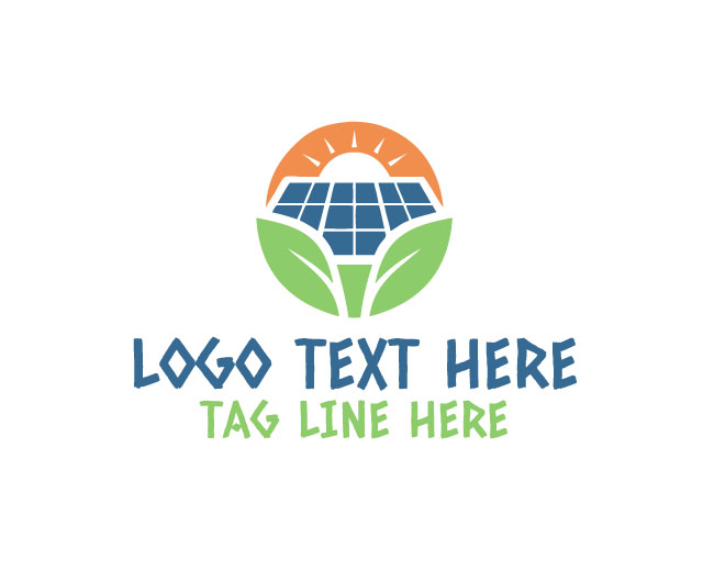 Solar Energy Electricity Logo