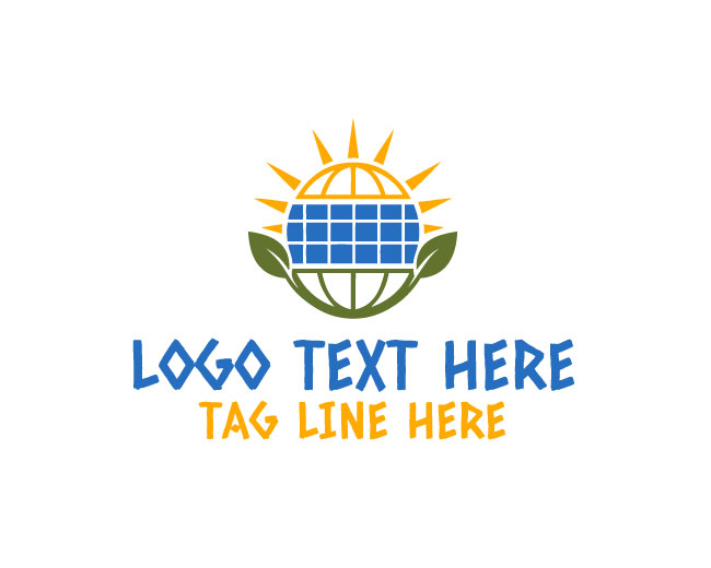 Solar Energy Electricity Logo