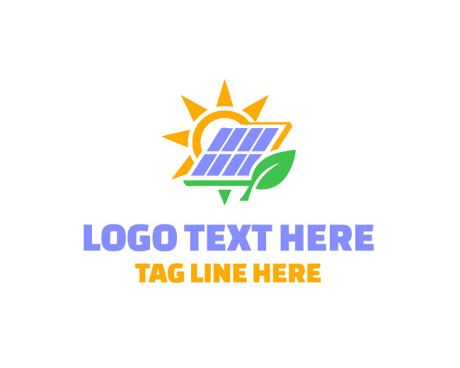 Solar Energy  leaf Logo