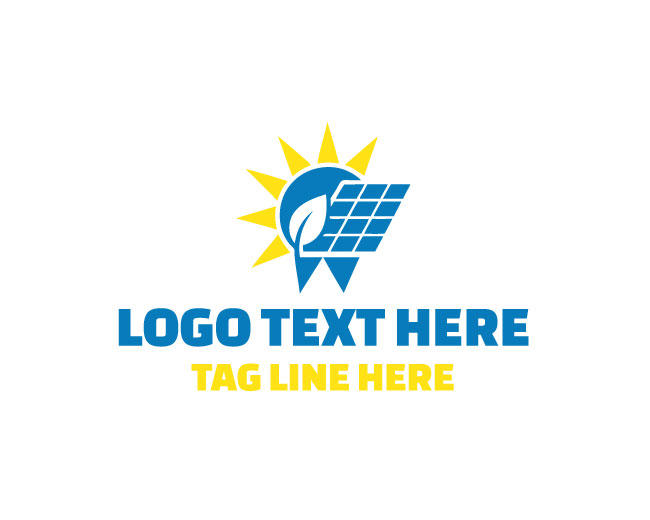 Solar Energy Ray Power Logo