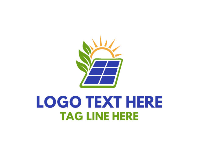 Solar Energy Sustainable Logo