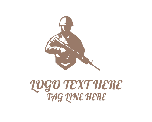 Soldier Head Logo for Military Identity