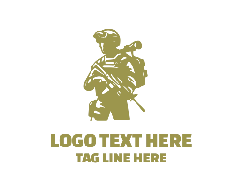 Soldier Mascot Logo for Team Branding