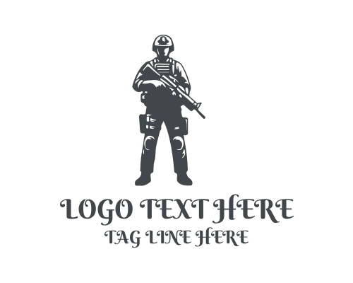 Soldier Shield Logo for Defense Branding