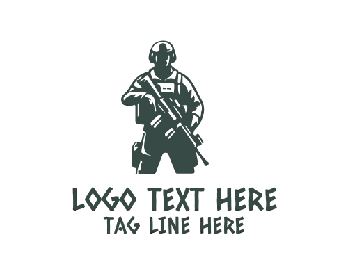 Soldier Warrior Logo for Tactical Branding