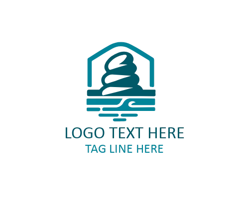 Solid Flat Stone Logo for Construction and Industrial Brands