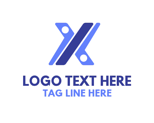 Solid Tech Letter X Logo