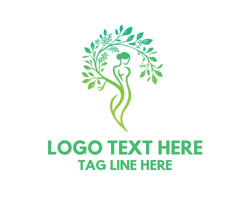 Soul Growth Woman Tree Logo