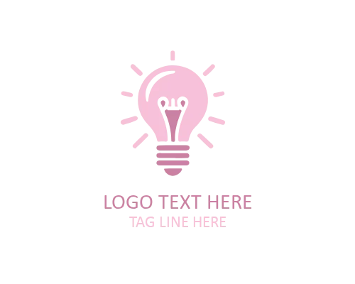 Spark Idea Bulb Icon Logo