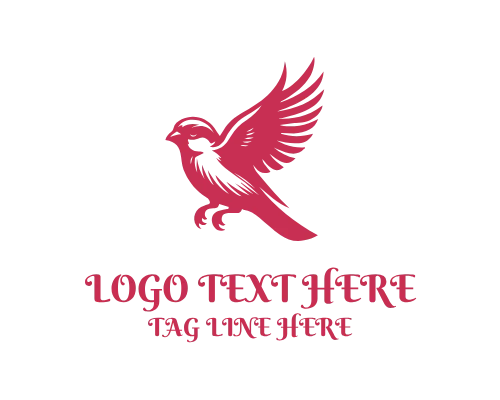 Sparrow Bird Icon Logo